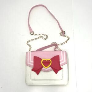 Retro Sailor Moon Purse Anime Red/Pink/White Cosplay Crossbody Chain Strap